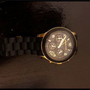 Black and gold Michael Kors Watch